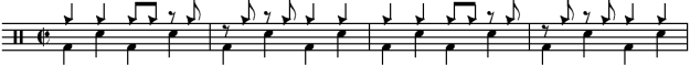 Roach's percussion pattern on Un Poco Loco (first take)