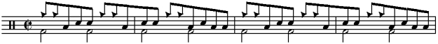 Roach's percussion pattern on Un Poco Loco (looped audio )